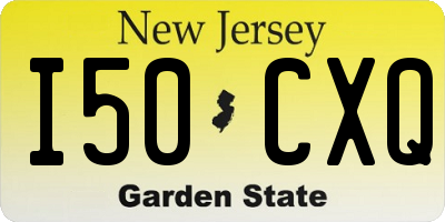 NJ license plate I50CXQ