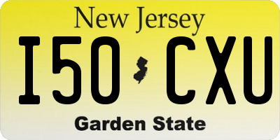 NJ license plate I50CXU
