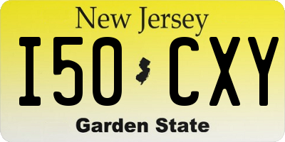 NJ license plate I50CXY