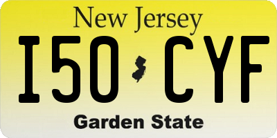NJ license plate I50CYF