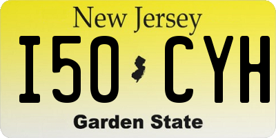 NJ license plate I50CYH