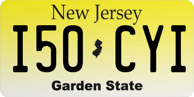 NJ license plate I50CYI
