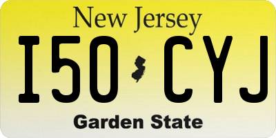 NJ license plate I50CYJ