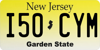 NJ license plate I50CYM
