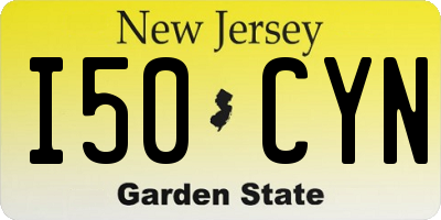 NJ license plate I50CYN