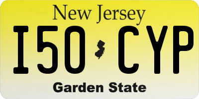 NJ license plate I50CYP
