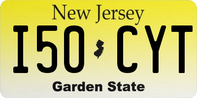 NJ license plate I50CYT
