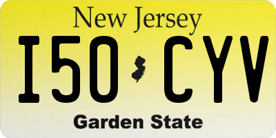 NJ license plate I50CYV