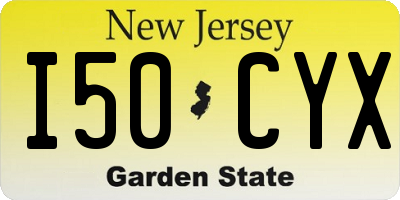 NJ license plate I50CYX