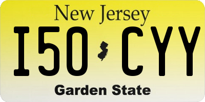 NJ license plate I50CYY