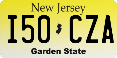 NJ license plate I50CZA