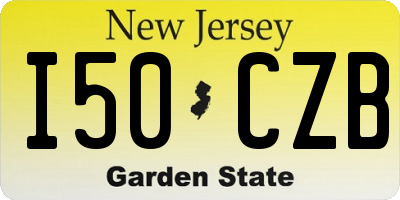 NJ license plate I50CZB