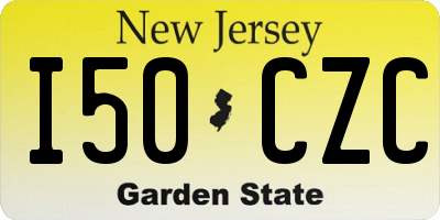 NJ license plate I50CZC