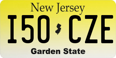NJ license plate I50CZE