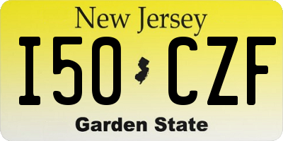 NJ license plate I50CZF
