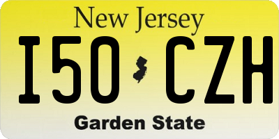 NJ license plate I50CZH