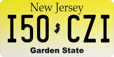 NJ license plate I50CZI