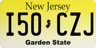 NJ license plate I50CZJ