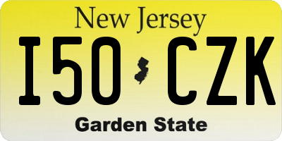 NJ license plate I50CZK