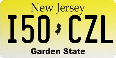 NJ license plate I50CZL