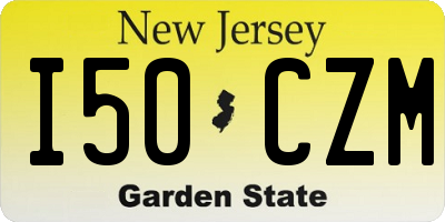 NJ license plate I50CZM