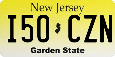 NJ license plate I50CZN