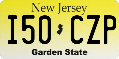 NJ license plate I50CZP