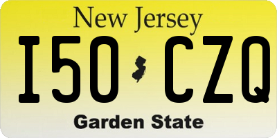 NJ license plate I50CZQ