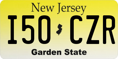 NJ license plate I50CZR