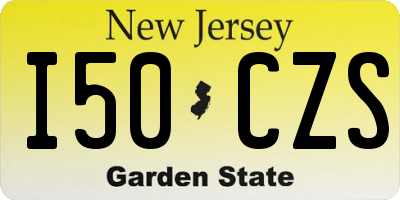 NJ license plate I50CZS