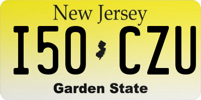 NJ license plate I50CZU