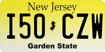 NJ license plate I50CZW