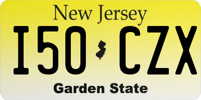 NJ license plate I50CZX