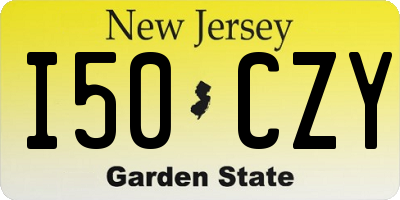 NJ license plate I50CZY