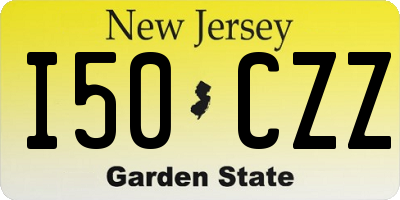 NJ license plate I50CZZ
