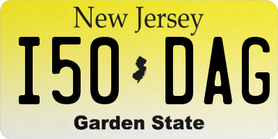 NJ license plate I50DAG