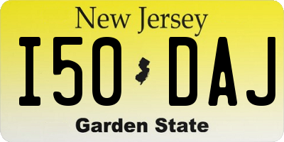 NJ license plate I50DAJ