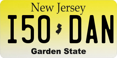 NJ license plate I50DAN