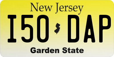 NJ license plate I50DAP
