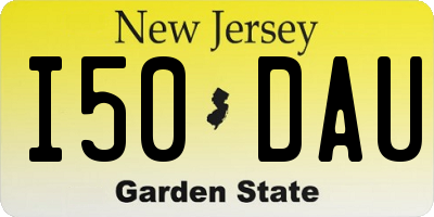 NJ license plate I50DAU