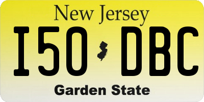 NJ license plate I50DBC