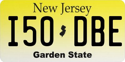 NJ license plate I50DBE