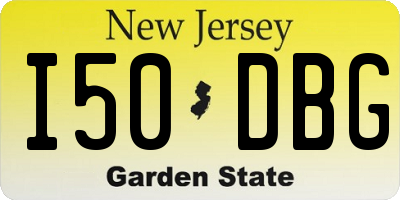 NJ license plate I50DBG