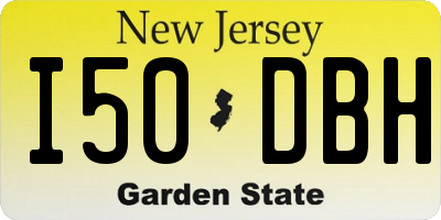 NJ license plate I50DBH