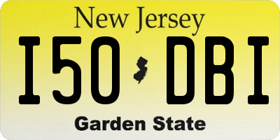 NJ license plate I50DBI