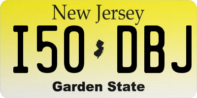 NJ license plate I50DBJ