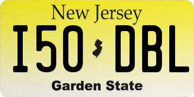 NJ license plate I50DBL