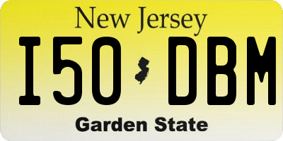 NJ license plate I50DBM