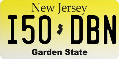 NJ license plate I50DBN