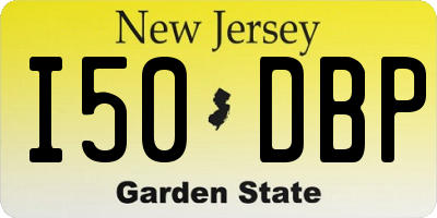 NJ license plate I50DBP